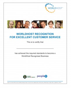 WorldHost Recognition Cert