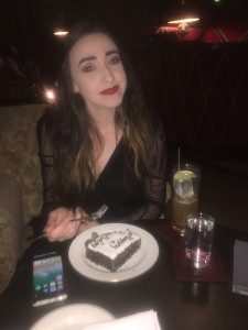 Mariassa with her private cake