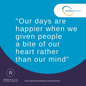 Our days are happier when we give people a bit of our heart rather than our mind