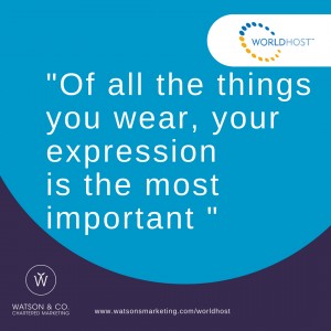 Of all the things you wear, your expression is the most important