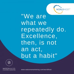 We are what we repeatedly do. Excellence, then, is not an act, but a habit