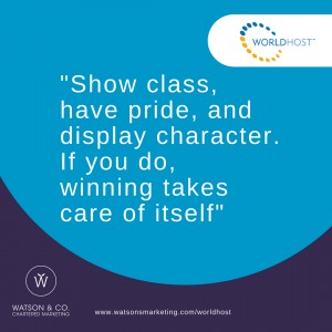 Show class, have pride, and display character. If you do, winning takes care of itself