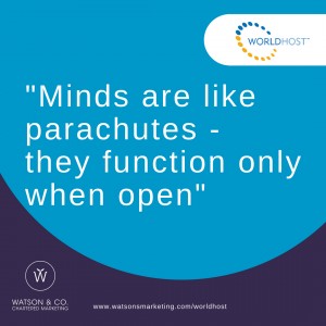 22. Mind are like parachutes – they function only when open