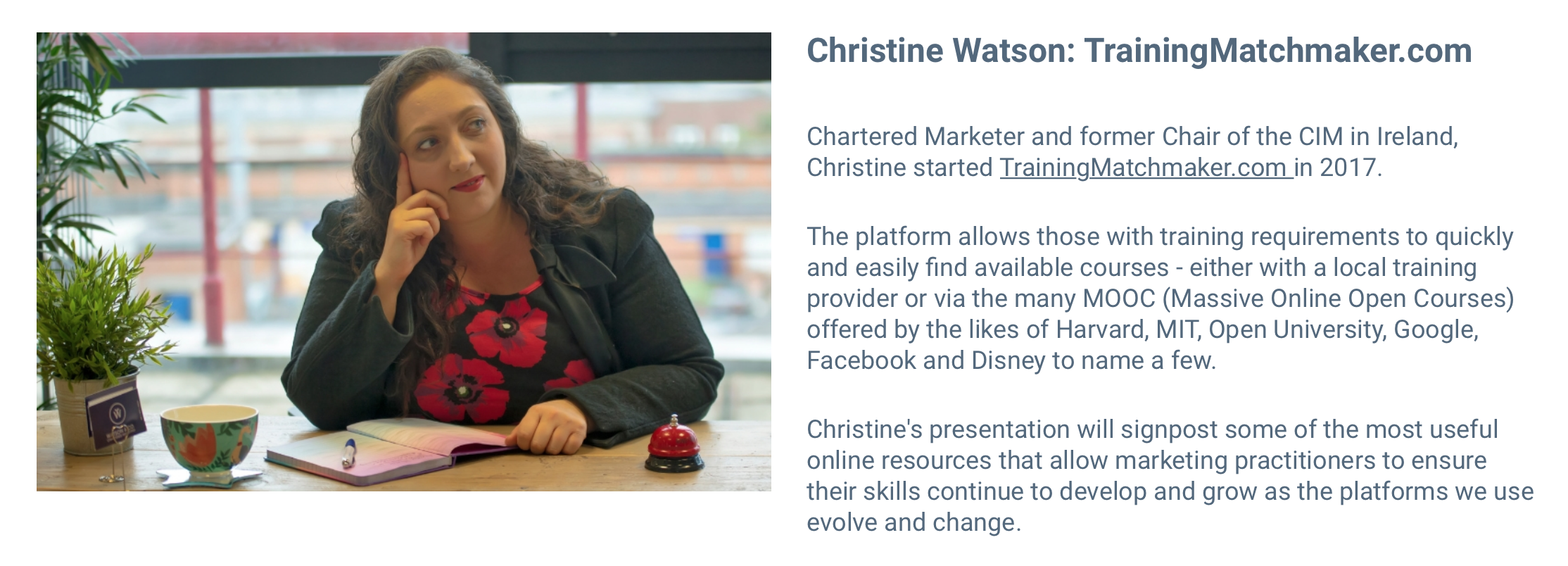 Hear about the Future of Learning from Chartered Marketer Christine Watson at the Future of Marketing Part 3 Conference in Belfast