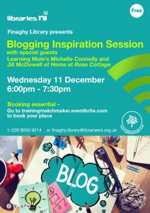 Finaghy Blogging Inspiration Session poster 