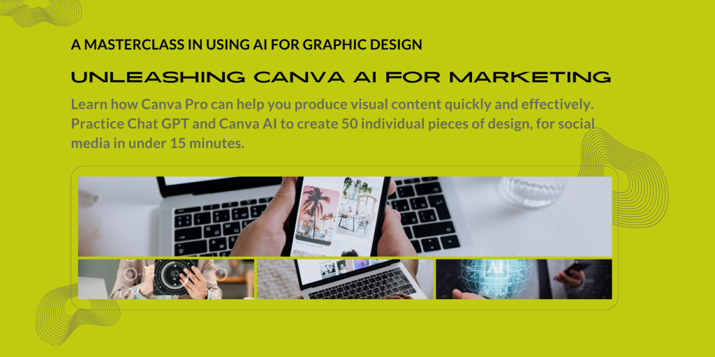 Canva AI for visual marketing workshop by Chartered Marketer Christine Watson for Ormeau Business Park south Belfast
