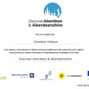 Watson & Co. Chartered Marketing demonstrate commitment to WorldHost Scotland with Visit Aberdeen and Aberdeenshire Ambassador Training Certification