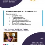 WorldHost Principles of Customer Service Training Courses for Forward South Partnership – Delegate places fully funded by Belfast City Council for South Belfast – 22 October 2018