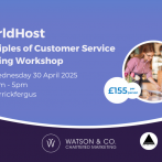 WorldHost Principles of Customer Service Training Open Access Workshop for Northern Ireland – Carrickfergus – Wednesday 30 April 2025