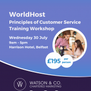 WorldHost Principles of Customer Service Training Open Access Workshop for Northern Ireland – Belfast- Wednesday 30 July 2025